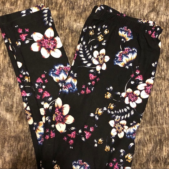 Pink Rose Pants - Pink Rose Floral leggings